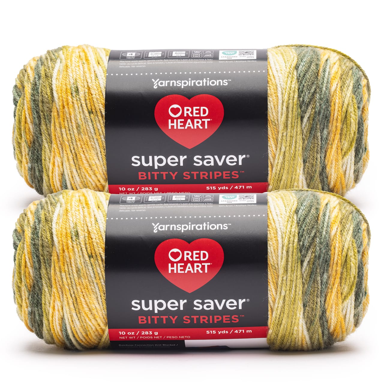 2 Pack Red Heart® Super Saver® Bitty Stripes™ Yarn